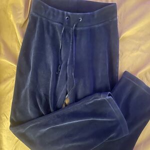 New York Laundry Navy Velvet Drawstring Joggers